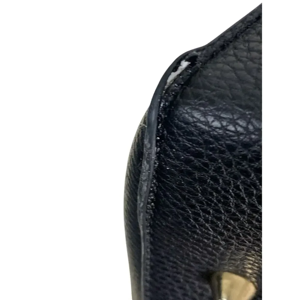 Miztique Black Vegan Leather Tote Work Chic Laptop Commuter